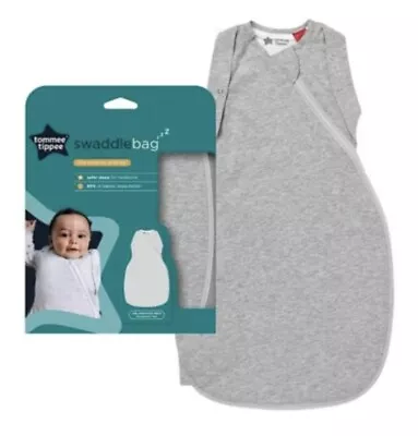 Tommee Tippee Swaddle Bag Baby Grow Bag Sleep Sack 2.5Tog 0-3M To 62cm Grey New • £16.99