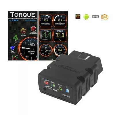 Bluetooth OBD2 OBDII Automotive Scanner For Android Torque Car Fault Code Reader • $17.99