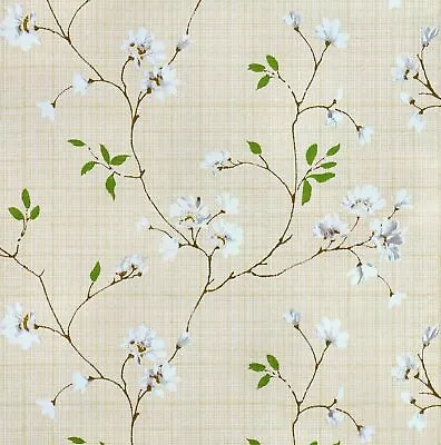 Beige Peel And Stick Wallpaper Floral Wallpaper Modern Removable Self-Adhesiv... • $12.76