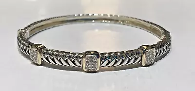 Designer AV Alwand Vahan SS 14k Diamonds Bracelet • $325