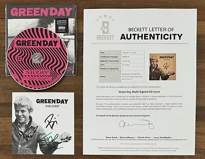 FULL BAND SIGNED Green Day Saviors CD BAS Beckett COA Autographed Billie Joe Tre • $299.99