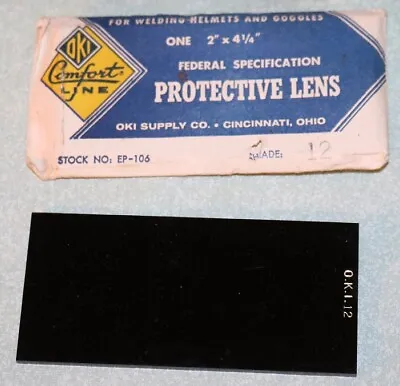 OKI Comfort Line Welding Helmet Goggles Protective Lens EP-106 2 X 4 1/4  Sha 12 • $6.99