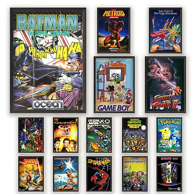 Retro Video Game Poster Classic Vintage 80s 90s Print Picture Wall Art  A4 • £3.99