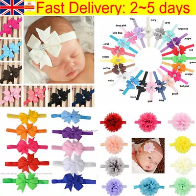 10-20pcs Newborn Baby Headbands Set Elastic Kids Girls Bow Hair Band Headdress • £4.39