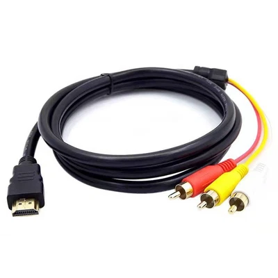 £10.61 • Buy 1080P HDMI Male To 3 RCA S-video AV Audio Cable Cord Adapter For TV HDTV DVD