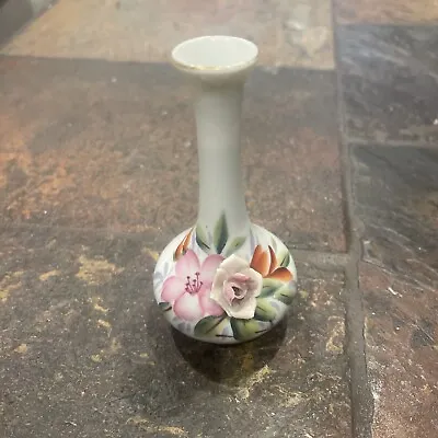 Vintage Hand Painted Miniature Bud Vase Made In Occupied Japan 3 D Rose 4.75” • $9.99