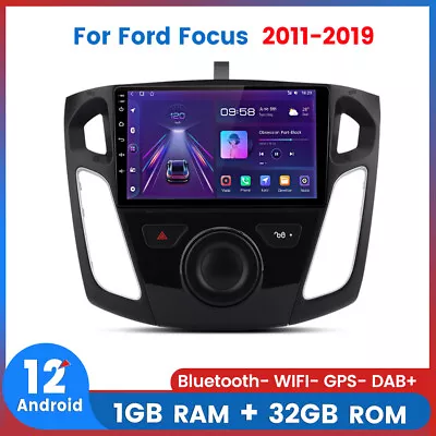 For Ford Focus 3 2011-2019 Car Radio Stereo Sat Navi Android 12 GPS WIFI BT DAB+ • £116.99