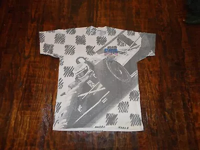 Vintage 90s Indianapolis Indy 500 Single Stitch All Over Print Racing T Shirt M • $52.25