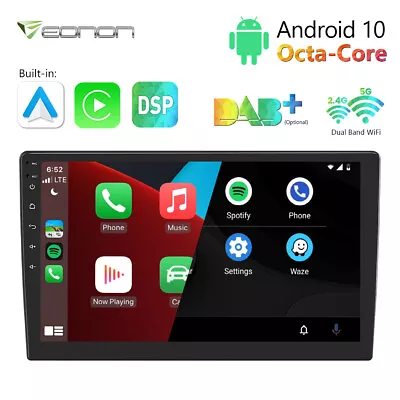 Car Stereo Double DIN GPS WiFi Radio 10.1  Bluetooth Android 10 CarPlay Headunit • $179.83