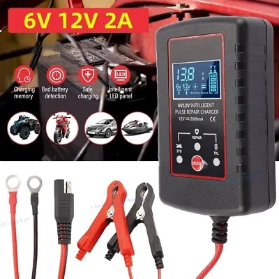 Automatic Battery Charger Maintainer Motorcycle Trickle Float For 6V 12V Battery • $14.99