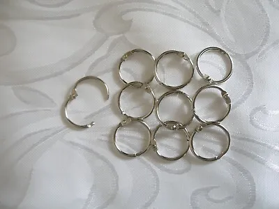 Set Of 10 19mm Silver Metal Paper Book Binding Rings - (G71) • £2.68