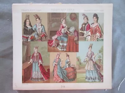 Vintage PrintFRANCEFEMININSLA CAPEMANCHONCostumeHistorique1888Racinet • $15