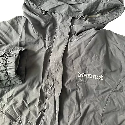 Marmot Women's Large PreCip Rain Jacket L Black CC 440 • $16.53