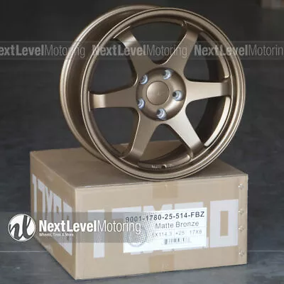 9SIX9 17X8 5x114.3 +35 MATTE BRONZE TE37 STYLE WHEELS JDM FITS HYUNDAI VELOSTER • $639.99