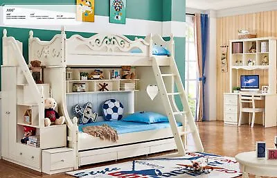 £2792.27 • Buy Classic Loft Bed Double Bunk Bed Children's Beds Wood Real Elegant Luxury Design