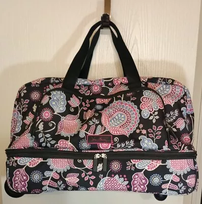 Vera Bradley Wheeled Rolling Duffel Carry On Luggage In Retired Alpine Floral • $62.97