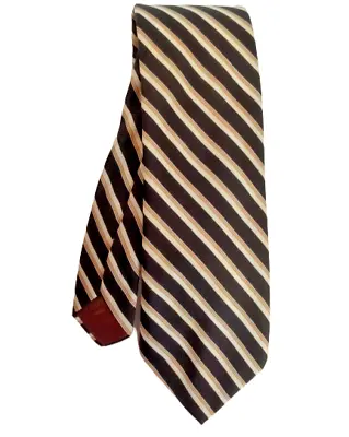 Yves Saint Laurent Necktie Mens Silk Diagonal Striped Tie Designer YSL Vintage • $9.97