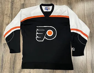 Vintage 90s Philadelphia Flyers Black Starter Stitched XL Hockey NHL Jersey • $39.99