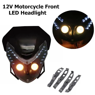 $37.59 • Buy Motorcycle Front 6000K LED Headlight Fairing Light Dual Street Fighter Lamp Kit