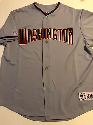 Washington Nationals 2XL Majestic Gray Road Jersey • $34.11