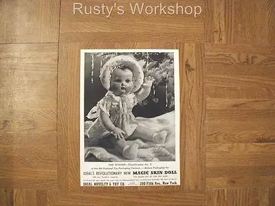 1941 Ideal  Plassie Face  MAGIC SKIN  Doll  AD  (Reproduction) • $7.99