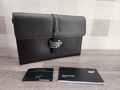 MONTBLANC 4810  Meisterstuck Westside Clutch Black Leather Bag New • $449.99