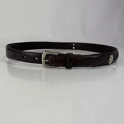 PING Studded Brown Genuine Leather Golf Belt - Men's Size 34 • $13.60