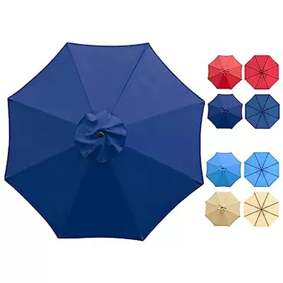 Patio Umbrella 9 Ft Replacement Canopy For 8 Ribï¼ŒPatio 9ft-8 Ribs Navy Blue • $44.04