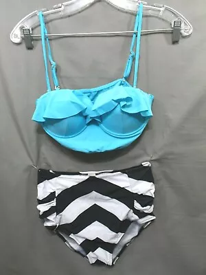 ZAFUL BIKINI Womens 2 Piece 82% Polyamide 18% Elasthane Size MED Mulitcolor NEW • $14.85