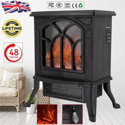 1500W Electric Infrared Remote Insert Log Fireplace Space  3D Flame Stove • £59.99