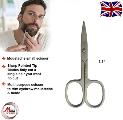 £2.99 • Buy Moustache Scissors Beard Scissors Nail Trimming Baby Hair Trimming Scissor Nail
