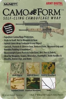 McNett Camo Form Army Digital Self-cling Wrap  NEW! U.S. SELLER  FREE SHIPPING! • $12.95