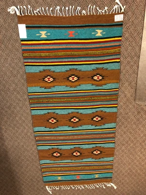 $89.95 • Buy Zapotec Handwoven Wool Rug In A 30” X 60” Size. #0011