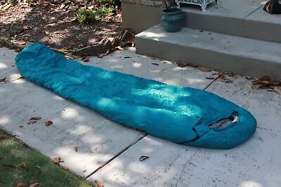 Mountain Hardwear Cool Weather Sleeping Bag W Sack Mummy Teal  • $75