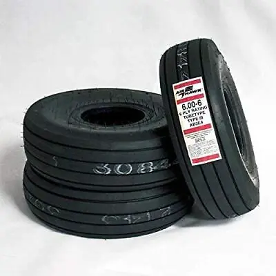 Specialty Tires Of America AB3E4 McCreary Air Hawk 6.00-6 6 Ply Aircraft Tire • $199.99