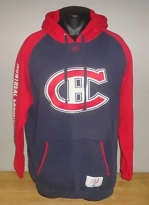 MONTREAL CANADIENS 1945-1946 OLD TIME HOCKEY Blue Red Pullover Hoodie - Adult XL • $54.95