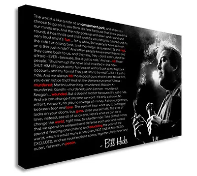 Bill Hicks Iconic Quote Music  Canvas Wall Art Picture Print • £32.98