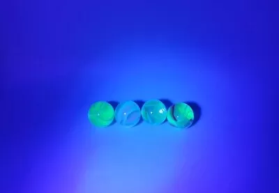 Vintage UV Uranium Glass Marbles 4 Pack GLOWS FREE SHIPPING • $19.99