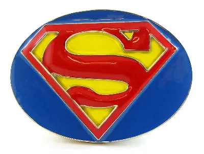 Super Hero S Super Man Supergirl Classic Logo Belt Buckle Dc Superman Snap Belt • £6.59