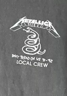 Metallica '91-'92 Tour Vintage Local Crew T-shirt Xl • $45