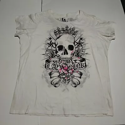 L.A. Ink White Skull Short Sleeve T-shirt Three XL Womens • $8.99