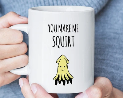 $26.99 • Buy Naughty Valentines Day Gift For Him Funny Squid Valentines Mug Husband Birthday