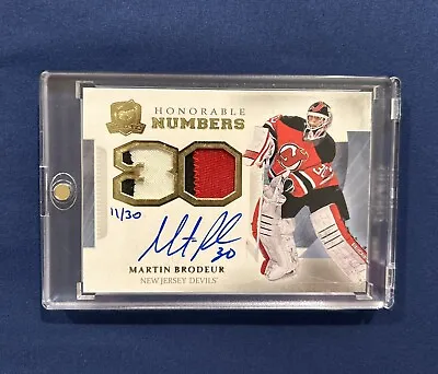 2013-14 Martin Brodeur The Cup Auto Patch Honorable Numbers /30 • $580.86