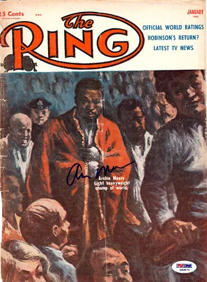 Archie Moore Autographed Signed The Ring Magazine Cover PSA/DNA #S48875 • $69