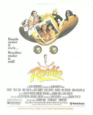 Framed Picture/advert 13x11 Roadie Movie : Meat Loaf. Kaki Hunter. Art Carney • $33.60