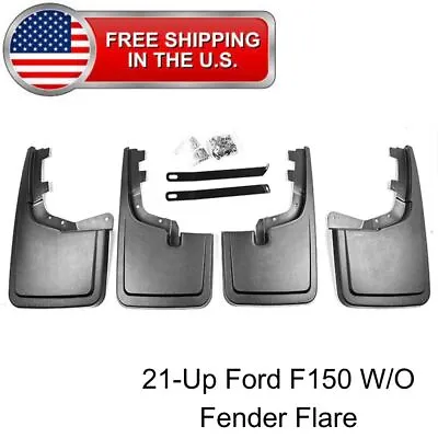 OE Factory Style Splash Mud Guards Flaps For 21-Up Ford F150 W/O Fender Flare • $46.99