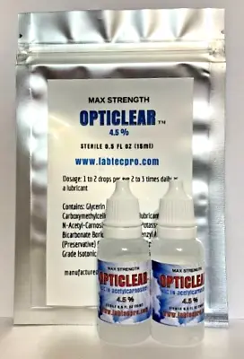 Cataract Eye Drops With 4.5% NAC N-Acetylcarnosine 15ml Vial 2 Pack! • $24.99