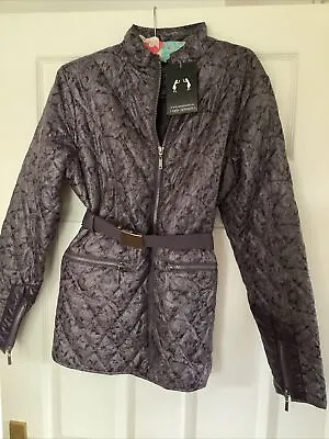 Brand New Grey Purple Paisley Print Lightweight Quilted Jacket … Spring • £10