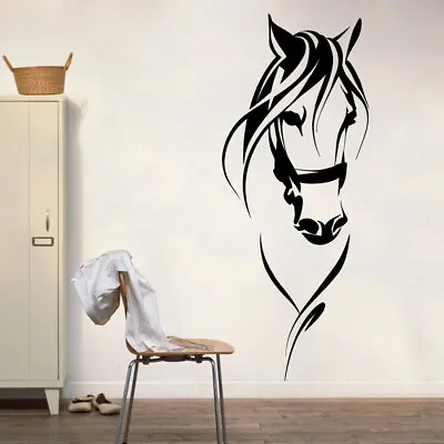 £20.99 • Buy Horse Head Silhouette, Horse Riding, Equestrian - Wall Art Sticker