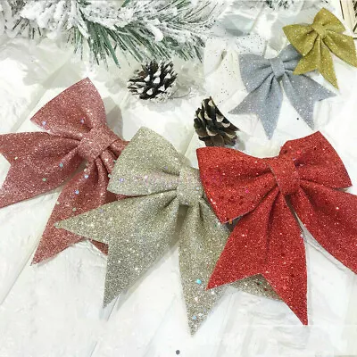 2023 NEW Large Bows Christmas Tree Bowknot Ornaments Gift Party Xmas Decoration • $14.61